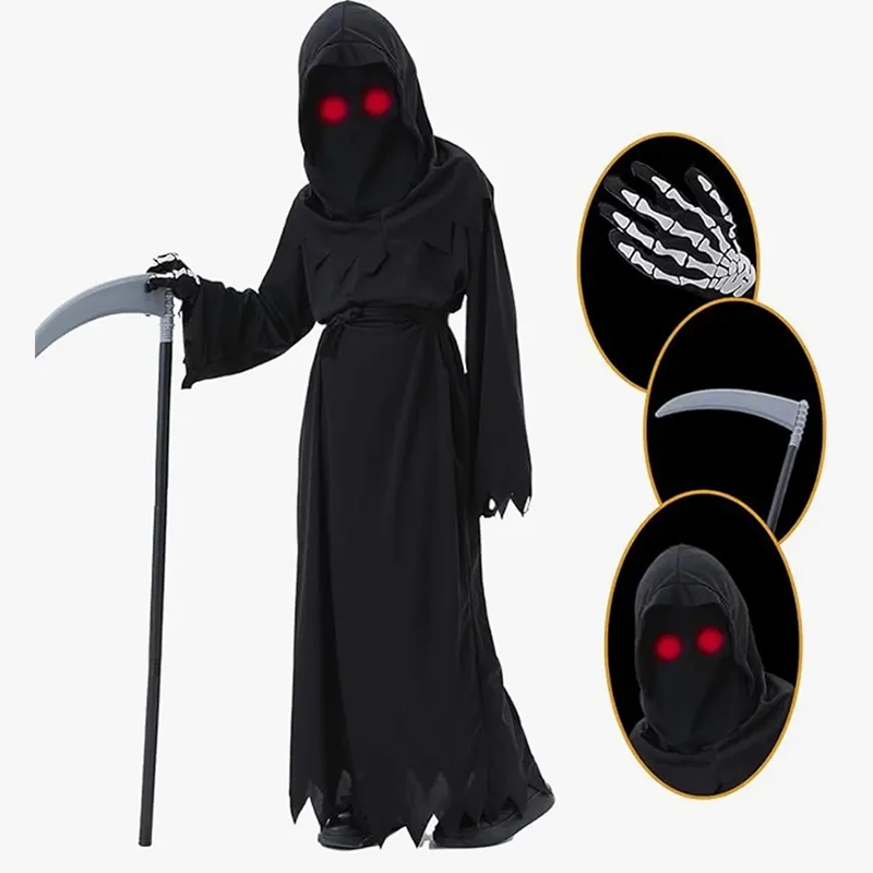 Halloween Trick or Treat Spooky Grim Reaper-kostuum voor kinderen
