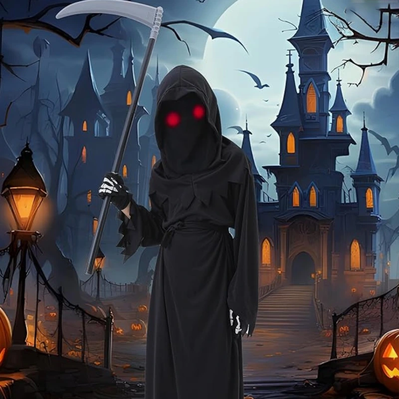 Halloween Trick or Treat Spooky Kids Grim Reaper Costume